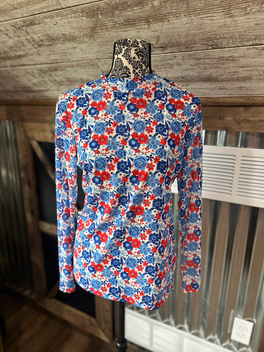 Patriotic Mesh Top
