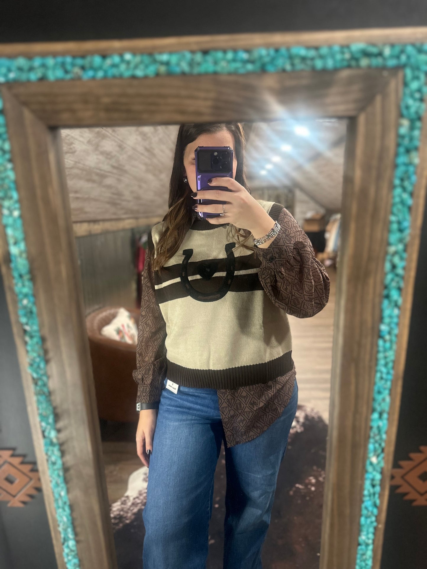 Crazy Western Long Sleeve Button Up