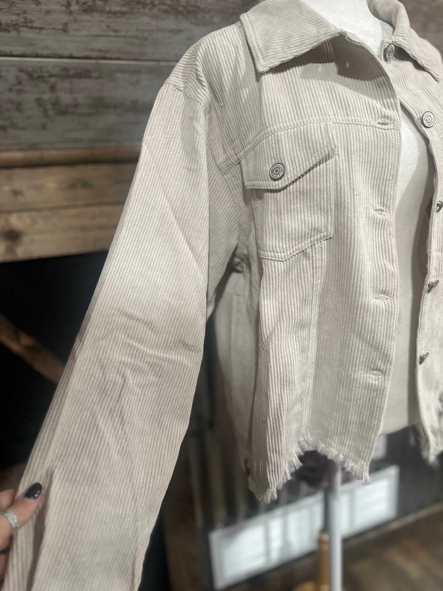 Distressed Corduroy Jacket