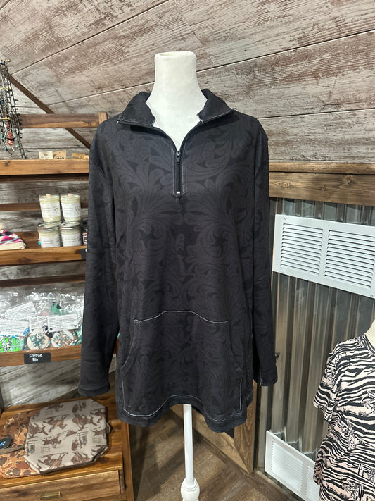 Tooled Leather Halfzip