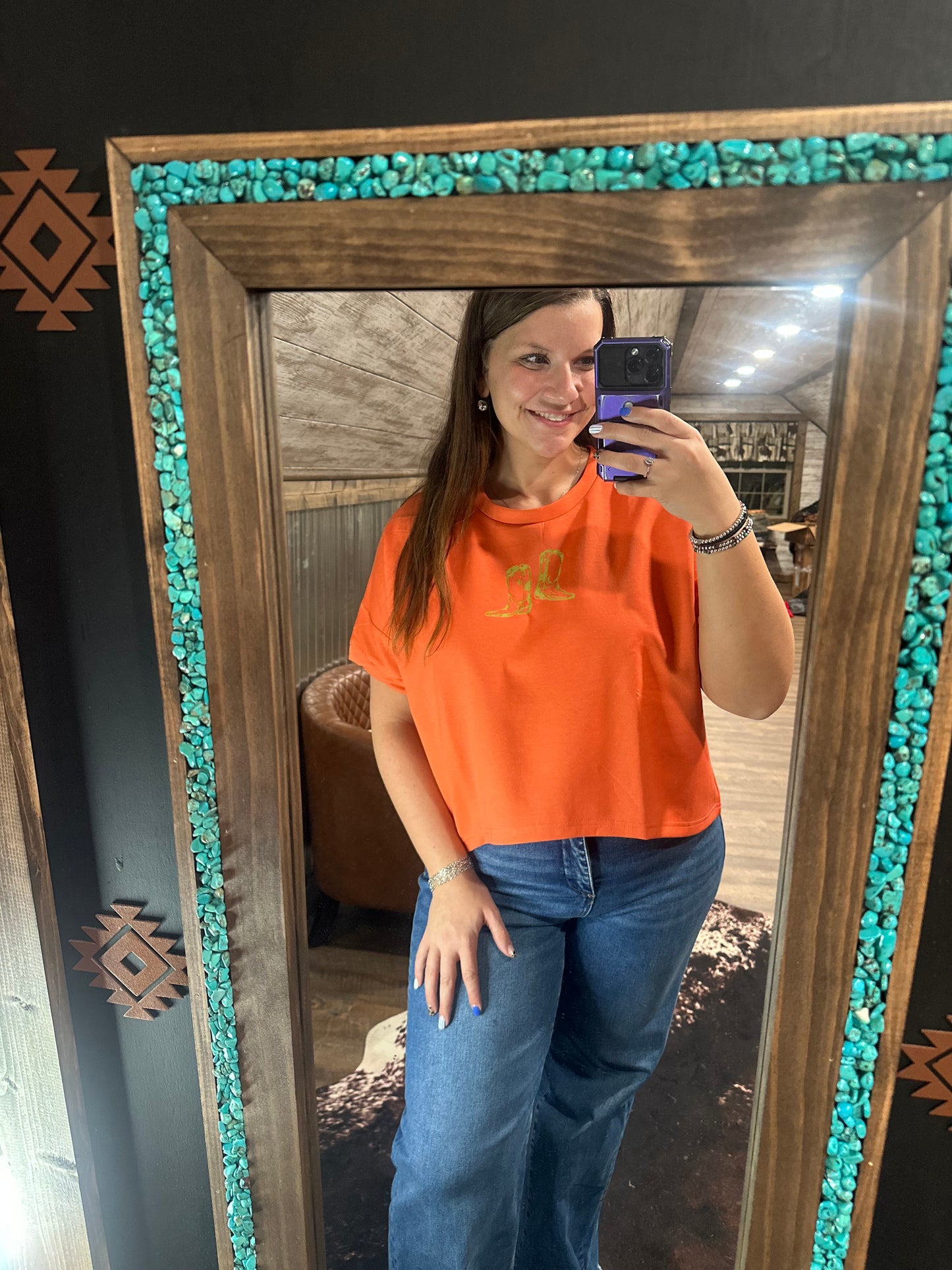 Orange Boots Tee