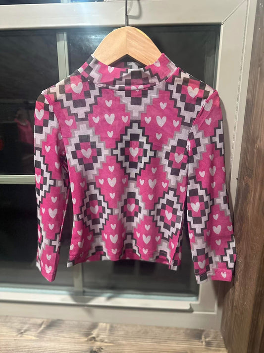 Heart Me Mesh Top-kids