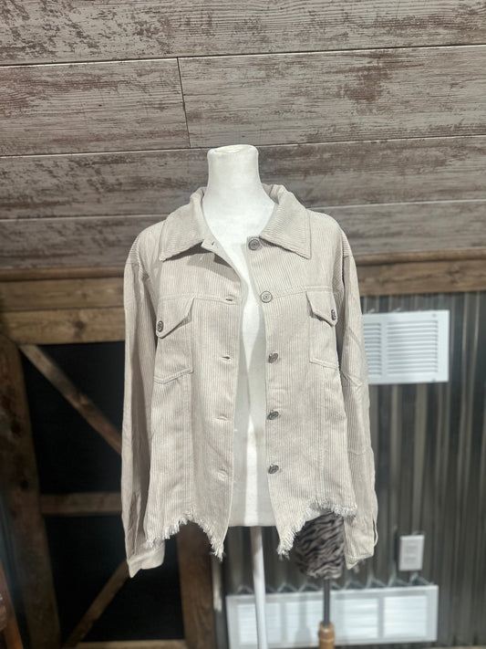 Distressed Corduroy Jacket